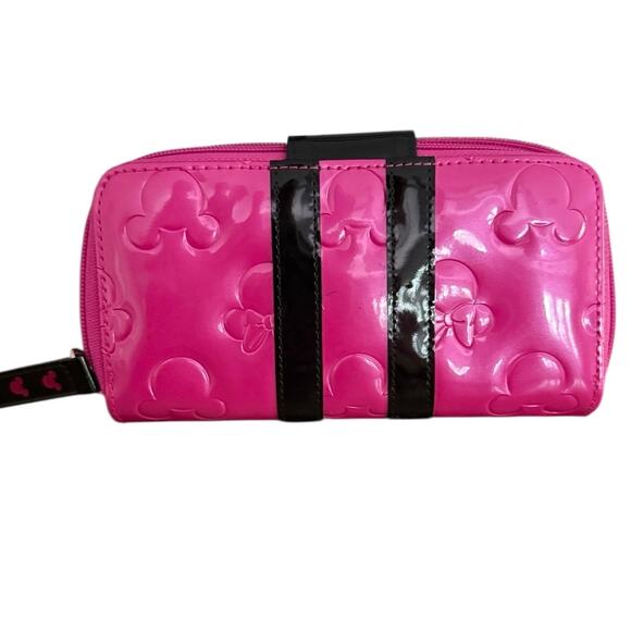 Disney Loungefly Pink Minnie Loves Mickey Embossed Zip Wallet Excellent - Picture 5 of 5